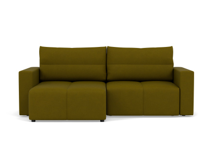 Canapé d'angle réversible 4 places convertible avec coffre en tissu texturé Daryl