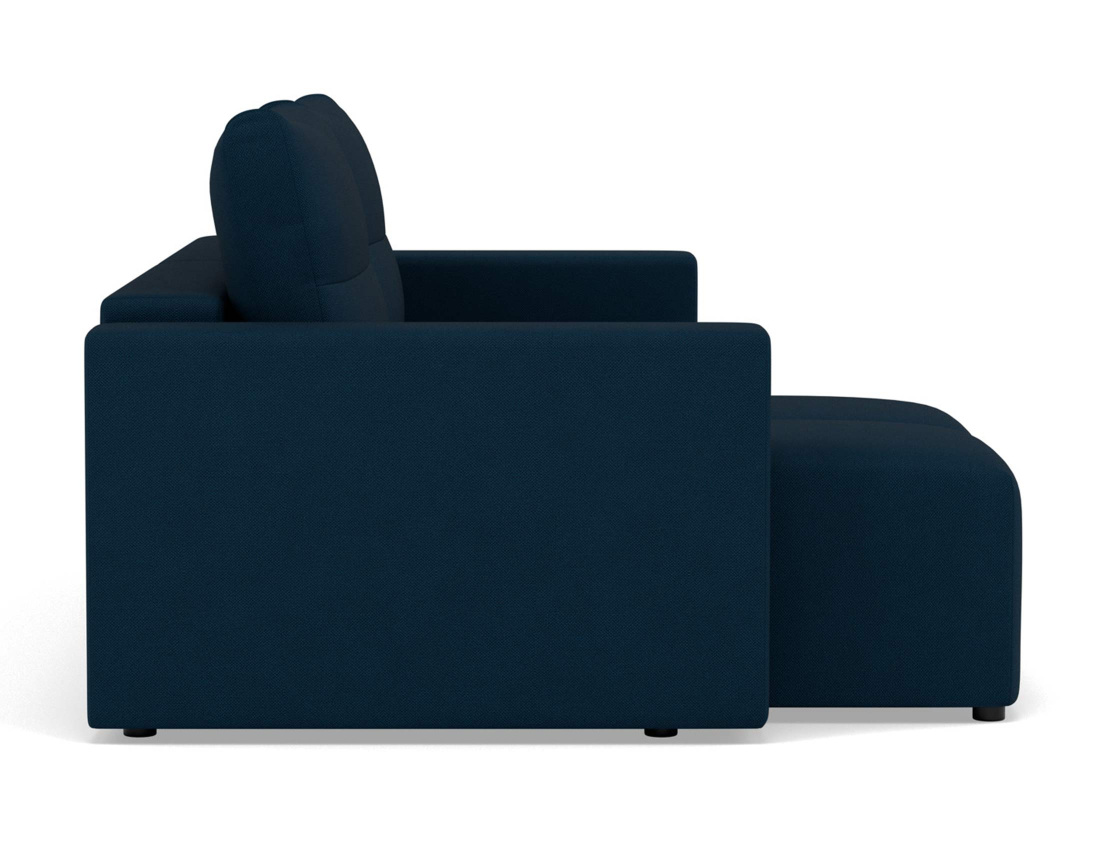 Canapé d'angle réversible 4 places convertible avec coffre en tissu texturé Daryl