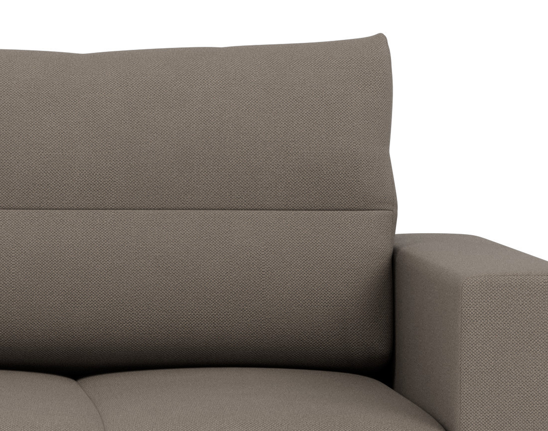 Canapé d'angle réversible 4 places convertible avec coffre en tissu texturé Daryl Canapé d'angle réversible 4 places convertible avec coffre en tissu texturé Daryl