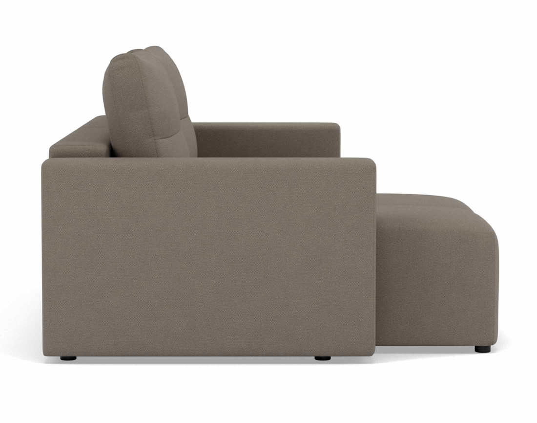 Canapé d'angle réversible 4 places convertible avec coffre en tissu texturé Daryl Canapé d'angle réversible 4 places convertible avec coffre en tissu texturé Daryl