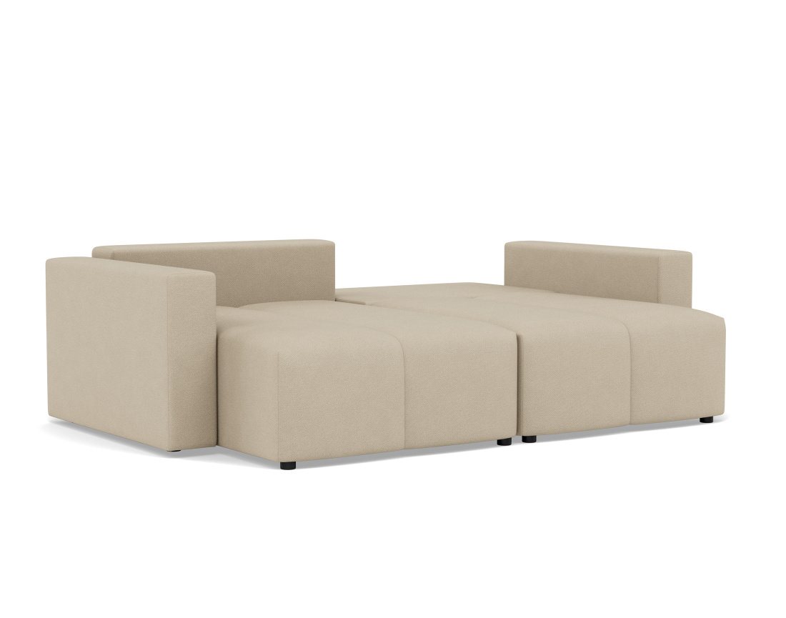 Canapé d'angle réversible 4 places convertible avec coffre en tissu texturé Daryl Canapé d'angle réversible 4 places convertible avec coffre en tissu texturé Daryl