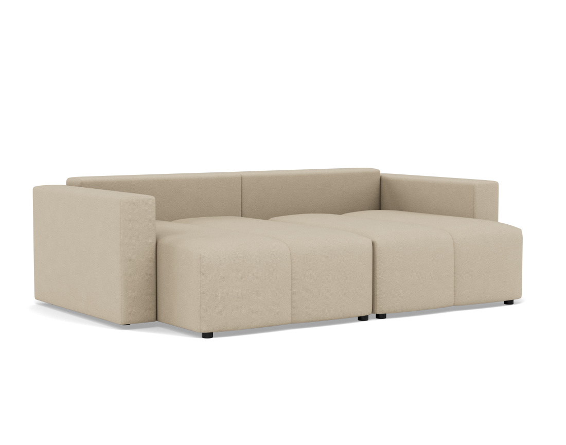 Canapé d'angle réversible 4 places convertible avec coffre en tissu texturé Daryl Canapé d'angle réversible 4 places convertible avec coffre en tissu texturé Daryl