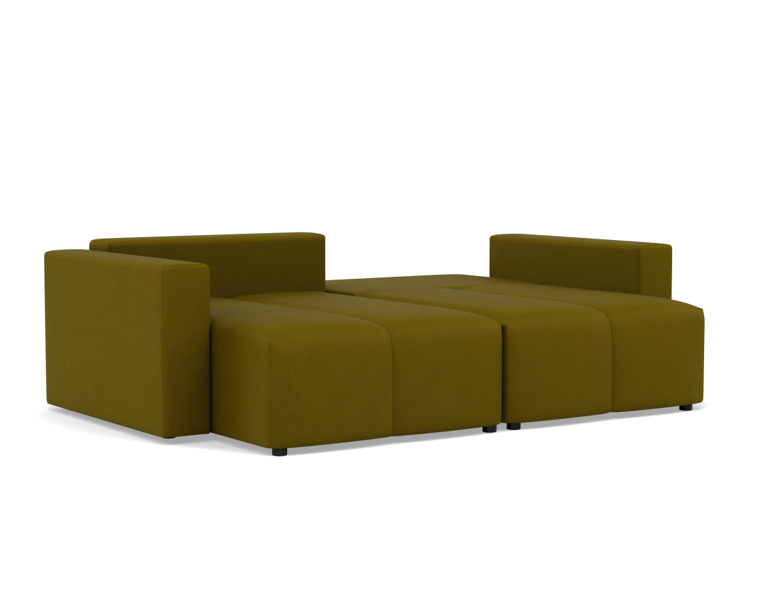 Canapé d'angle réversible 4 places convertible avec coffre en tissu texturé Daryl