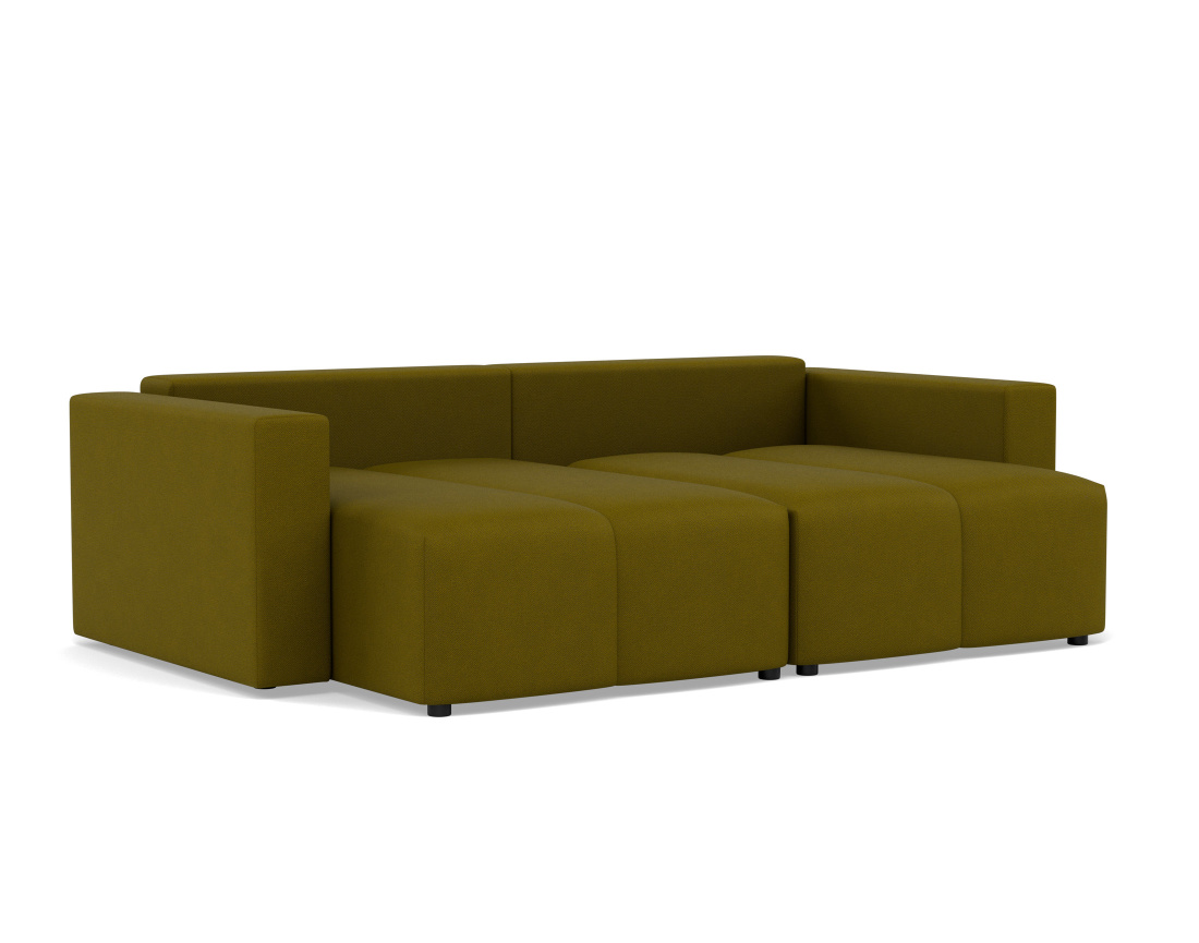 Canapé d'angle réversible 4 places convertible avec coffre en tissu texturé Daryl