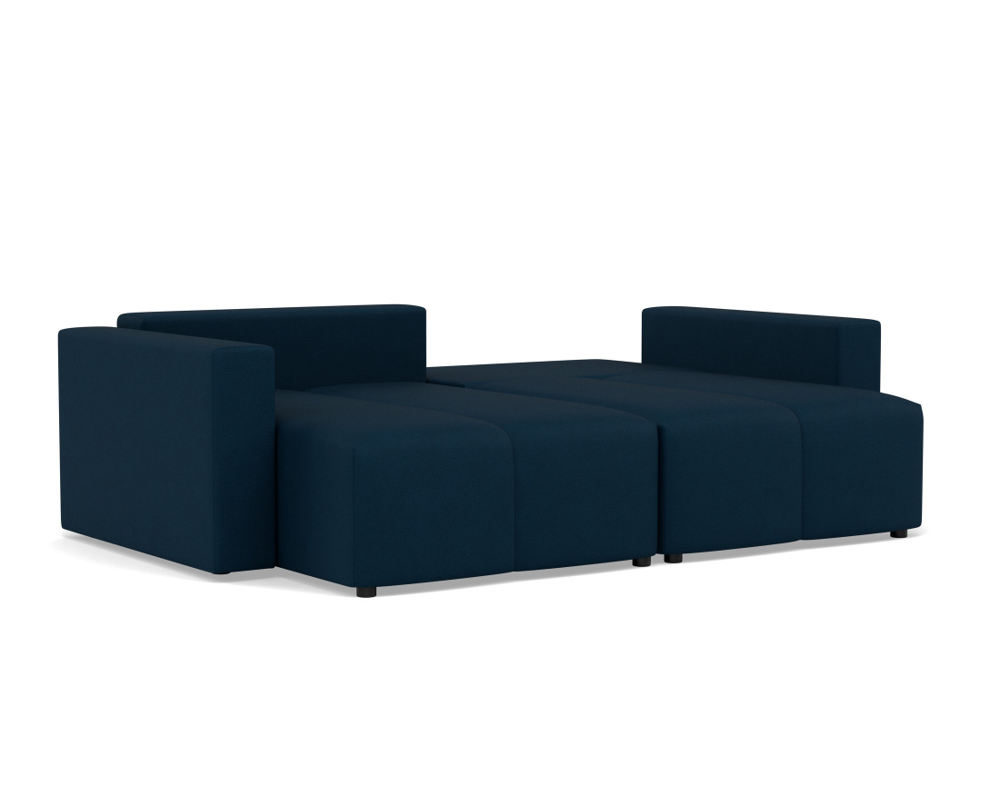 Canapé d'angle réversible 4 places convertible avec coffre en tissu texturé Daryl