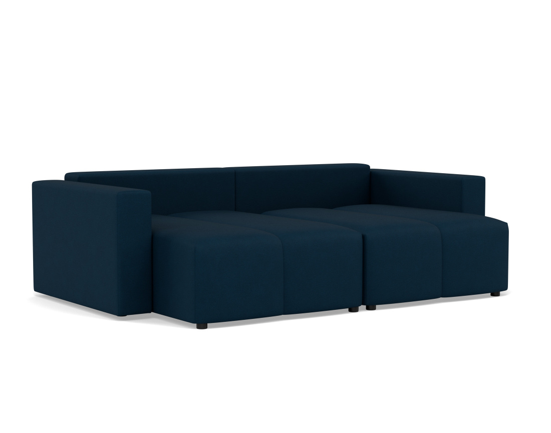 Canapé d'angle réversible 4 places convertible avec coffre en tissu texturé Daryl