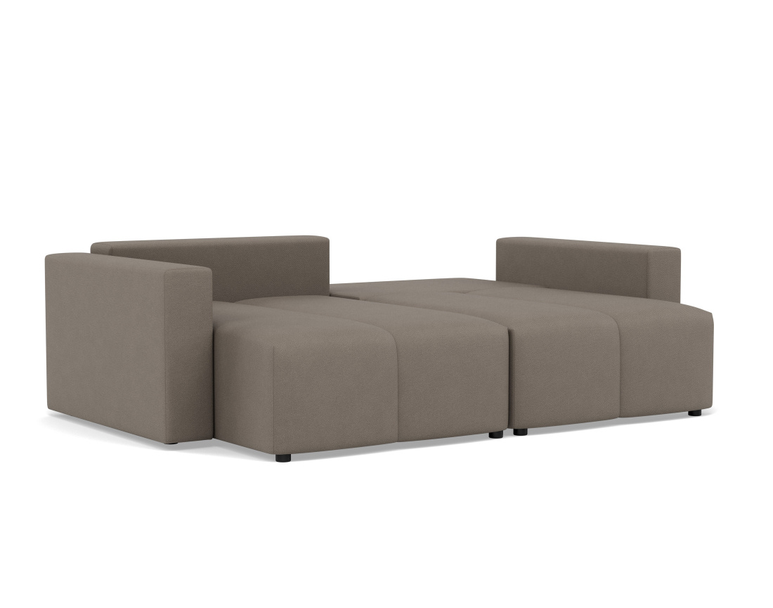 Canapé d'angle réversible 4 places convertible avec coffre en tissu texturé Daryl Canapé d'angle réversible 4 places convertible avec coffre en tissu texturé Daryl