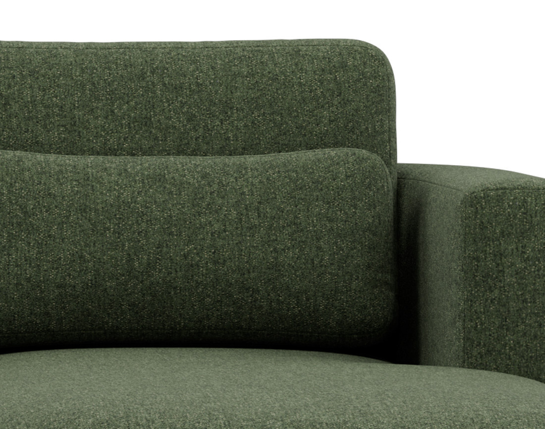 Canapé d'angle droit 4 places convertible avec coffre en tissu texturé Mahina Canapé d'angle droit 4 places convertible avec coffre en tissu texturé Mahina