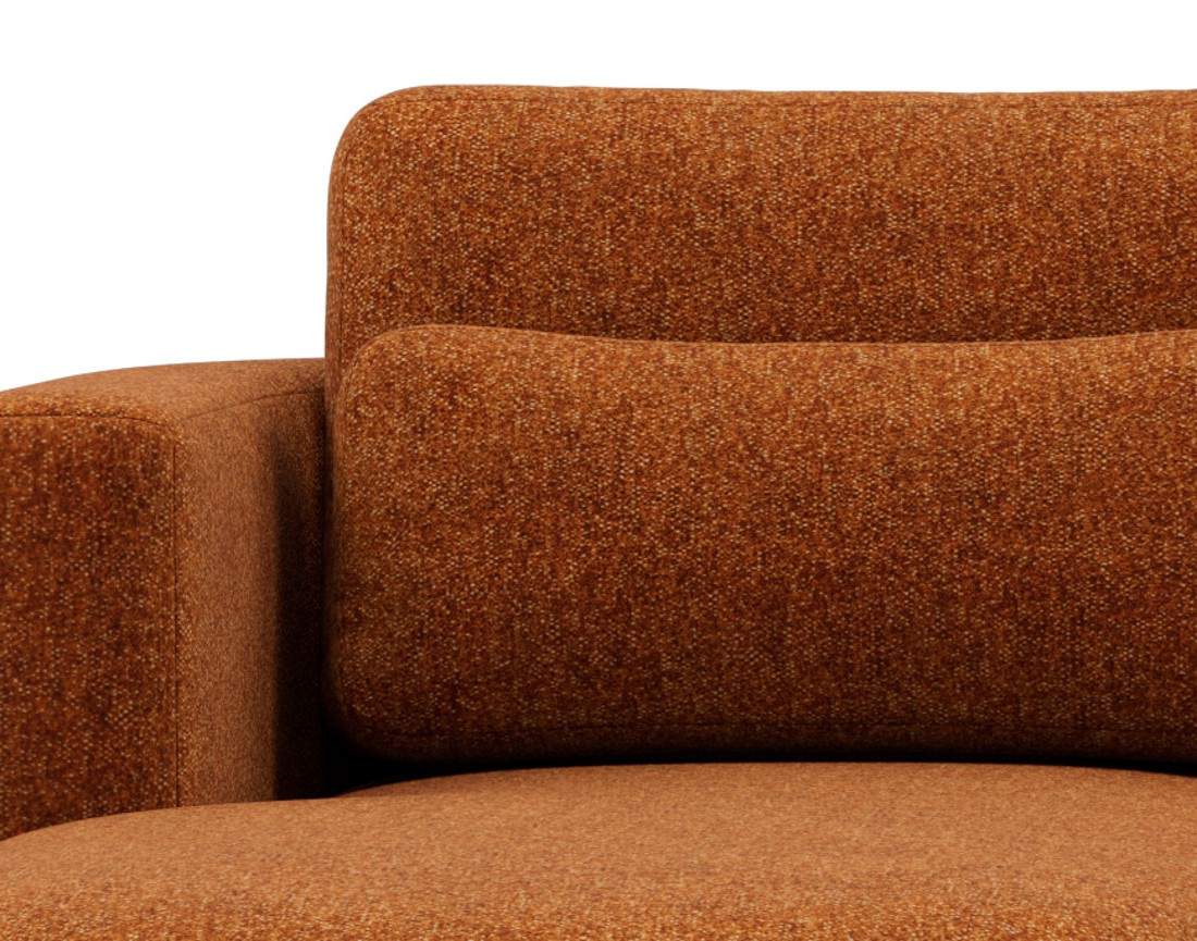 Canapé d'angle gauche 4 places convertible avec coffre en tissu texturé Mahina