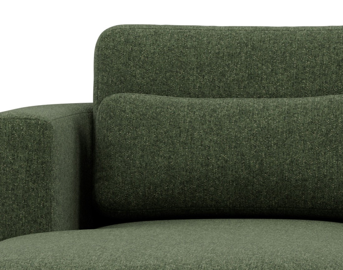 Canapé d'angle gauche 4 places convertible avec coffre en tissu texturé Mahina Canapé d'angle gauche 4 places convertible avec coffre en tissu texturé Mahina