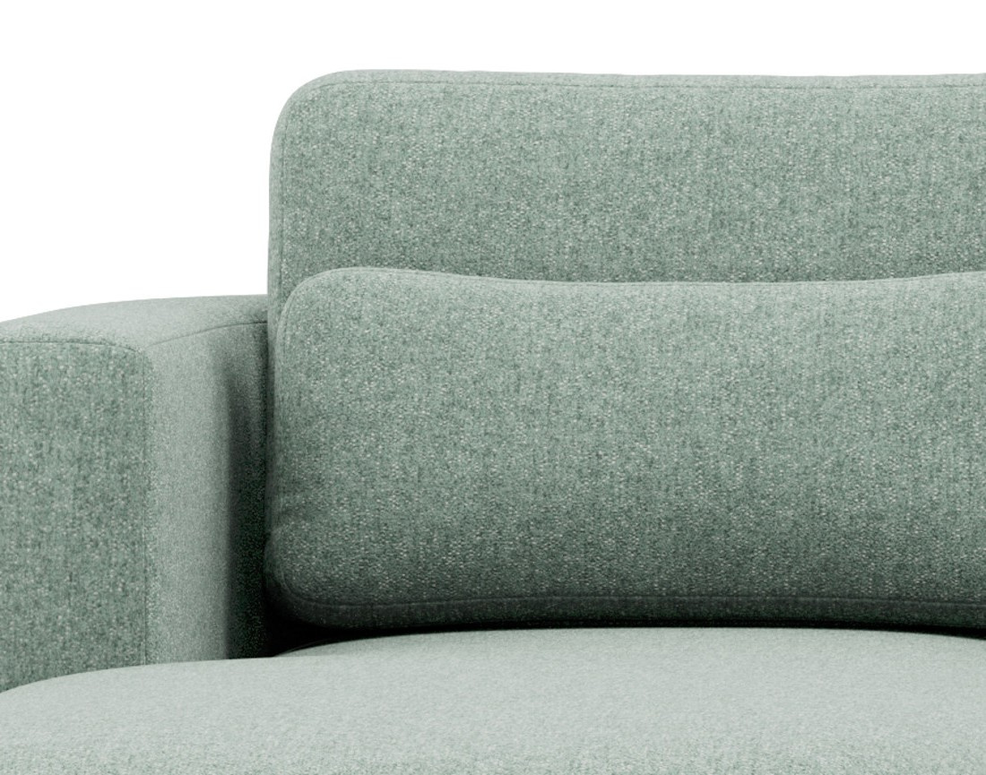 Canapé d'angle gauche 4 places convertible avec coffre en tissu texturé Mahina