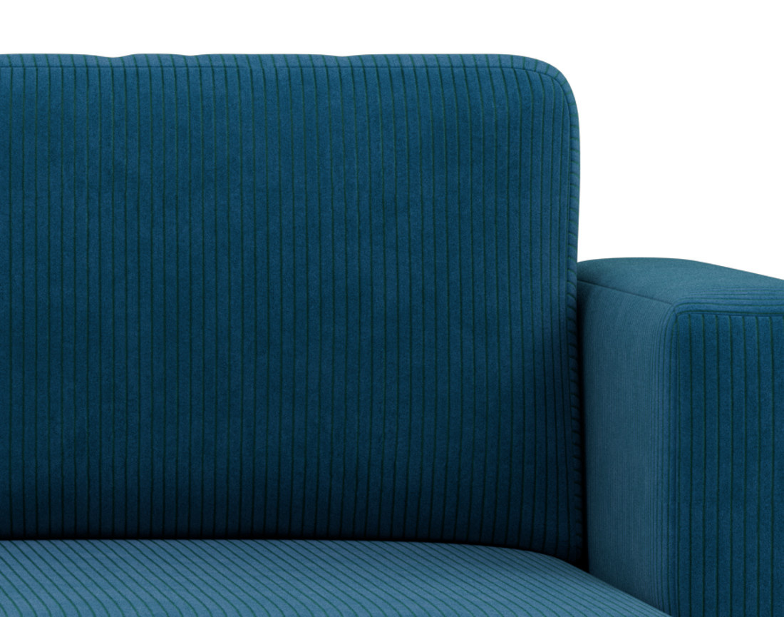 Canapé d'angle réversible 4 places convertible avec coffre en velours côtelé Canopy