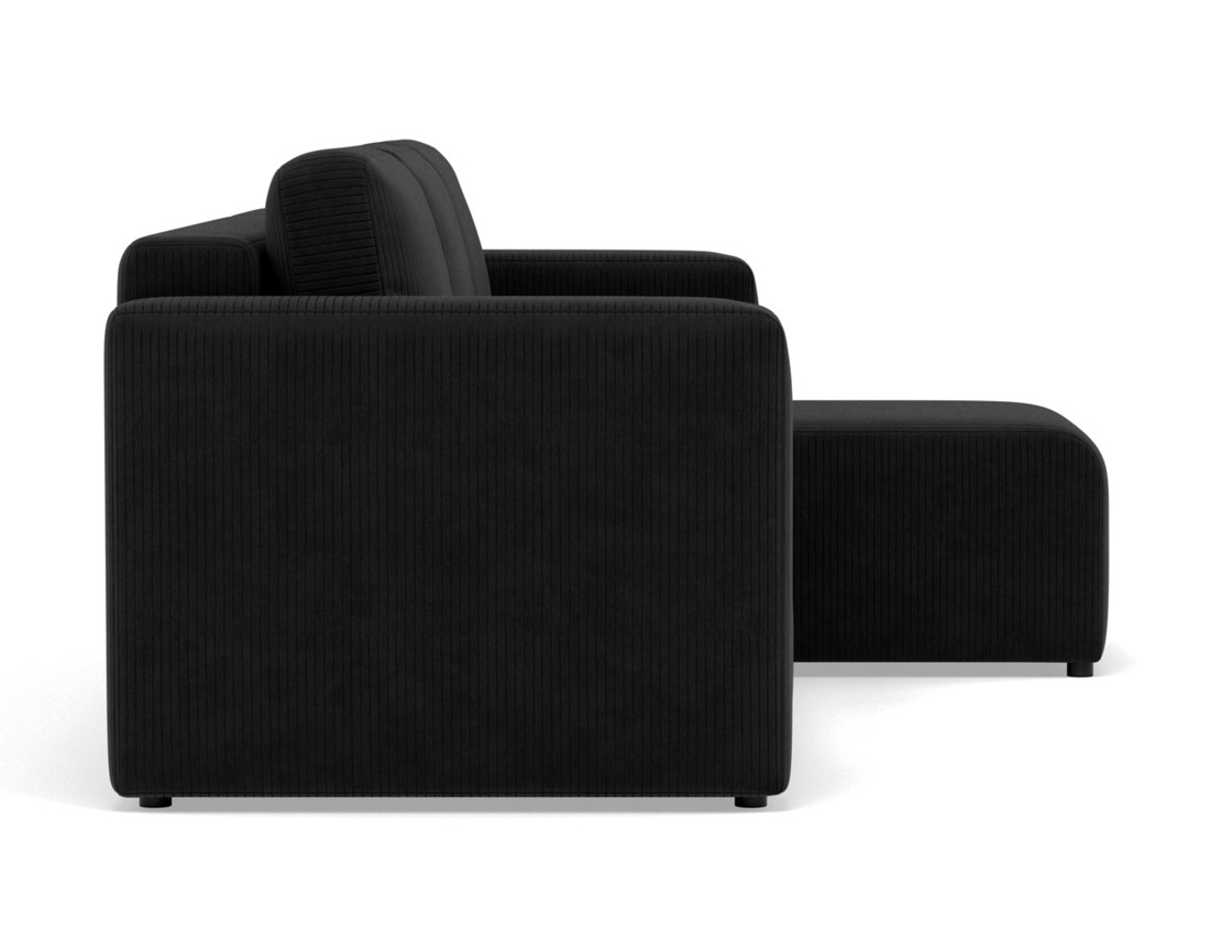 Canapé d'angle réversible 4 places convertible avec coffre en velours côtelé Canopy