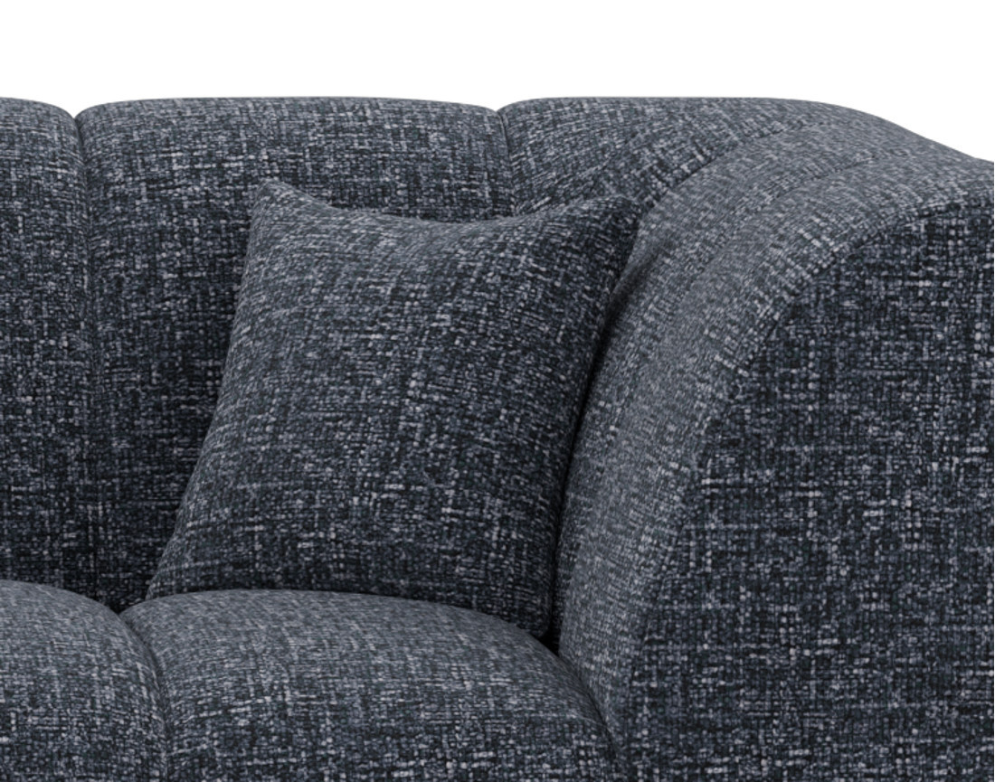 Canapé d'angle gauche 4 places avec accoudoir en tissu texturé Curtis