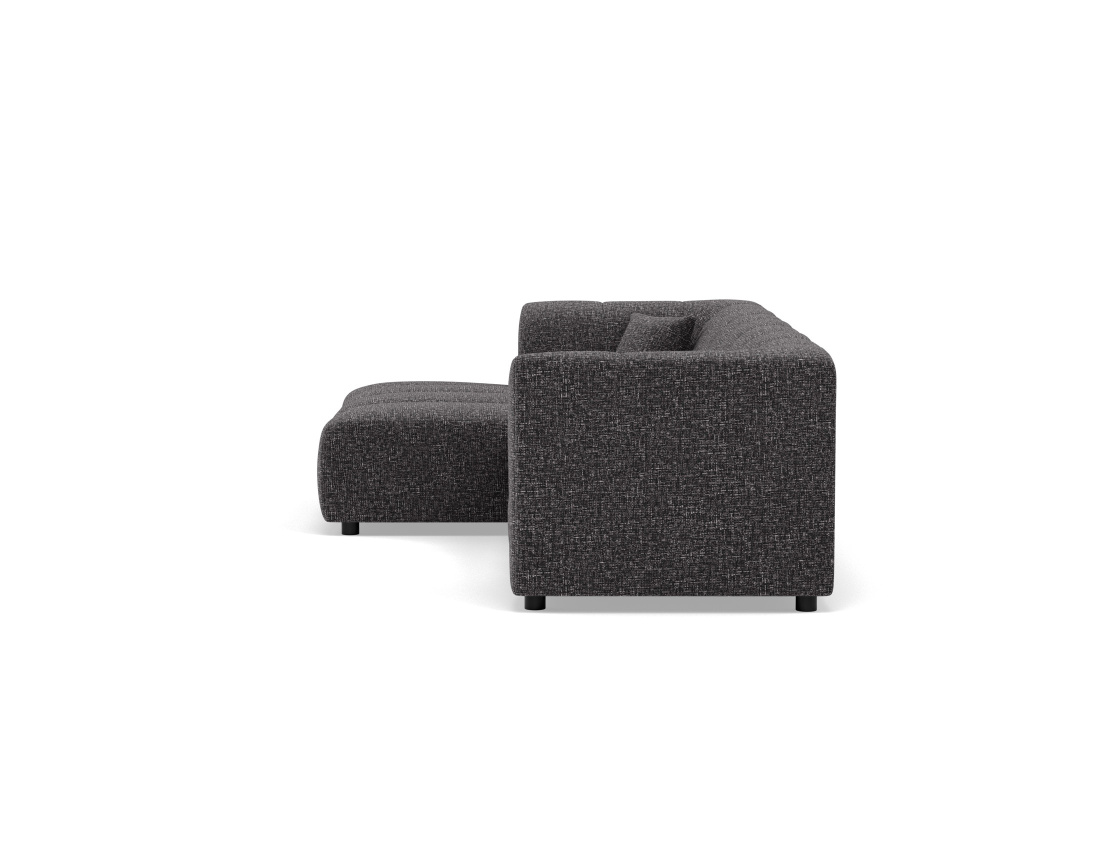 Canapé d'angle gauche 4 places avec accoudoir en tissu texturé Curtis Canapé d'angle gauche 4 places avec accoudoir en tissu texturé Curtis