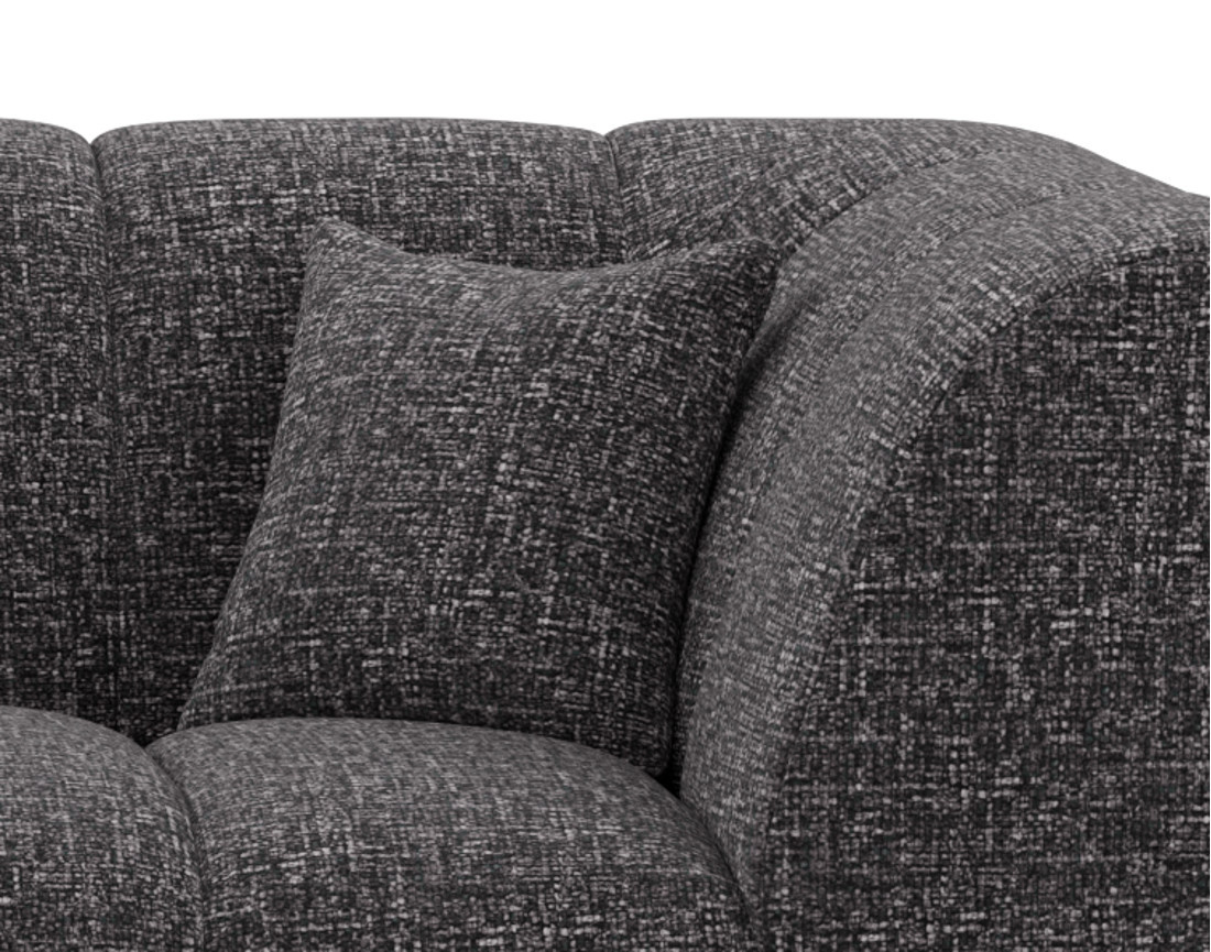 Canapé d'angle gauche 4 places avec accoudoir en tissu texturé Curtis Canapé d'angle gauche 4 places avec accoudoir en tissu texturé Curtis