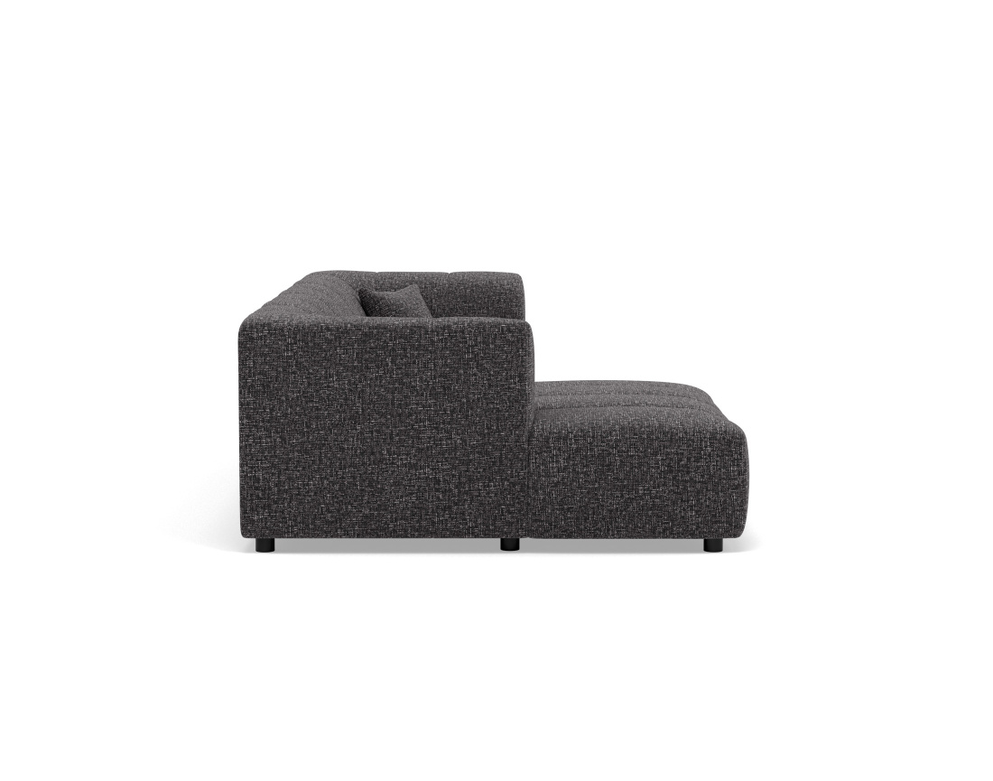 Canapé d'angle gauche 4 places avec accoudoir en tissu texturé Curtis Canapé d'angle gauche 4 places avec accoudoir en tissu texturé Curtis