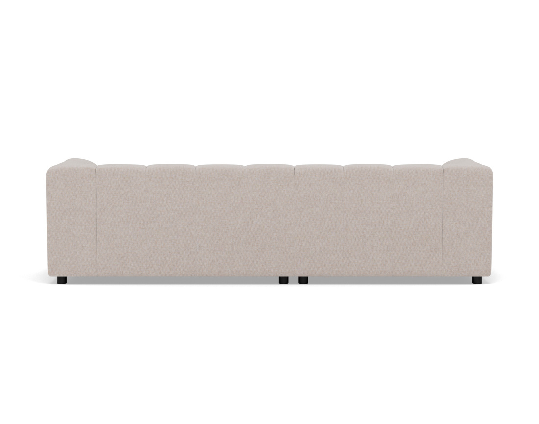 Canapé d'angle gauche 4 places avec accoudoir en tissu texturé Curtis