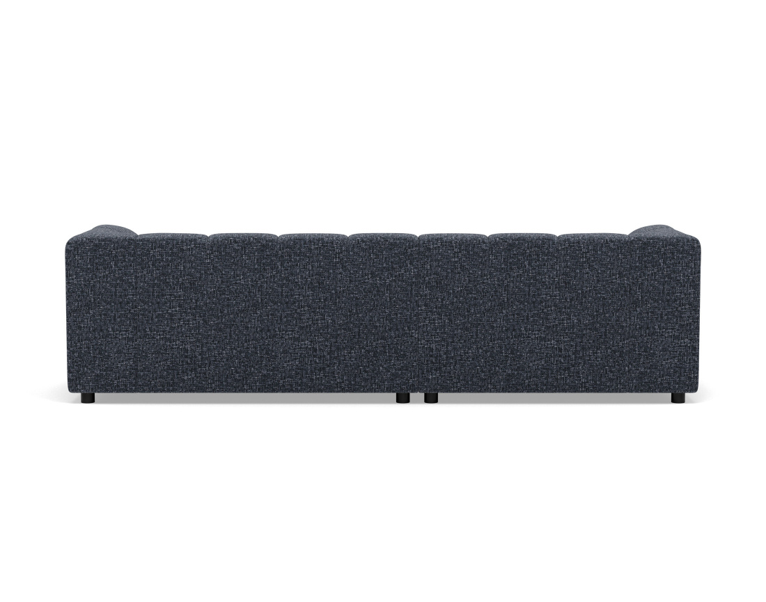 Canapé d'angle gauche 4 places avec accoudoir en tissu texturé Curtis