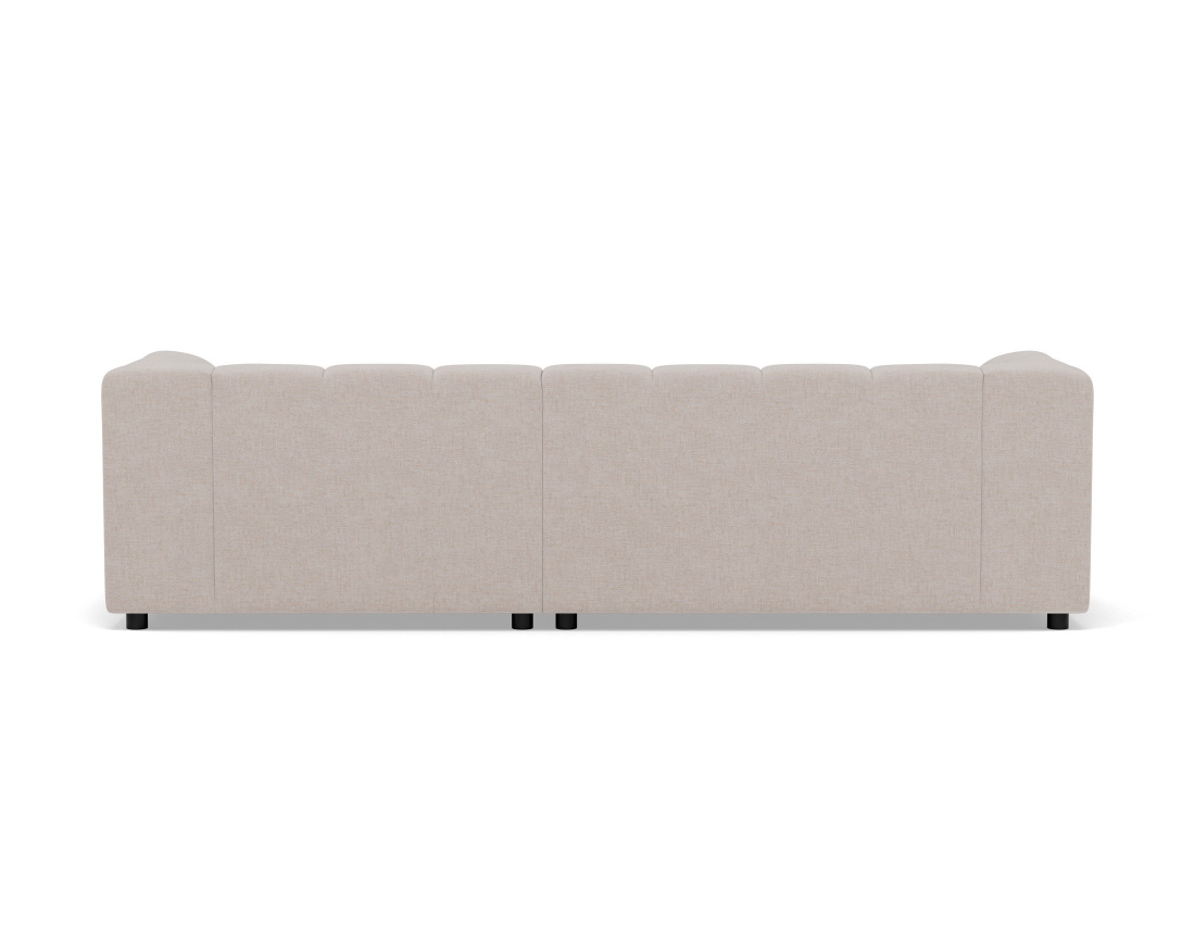 Canapé d'angle droit 4 places avec accoudoir en tissu texturé Curtis Canapé d'angle droit 4 places avec accoudoir en tissu texturé Curtis