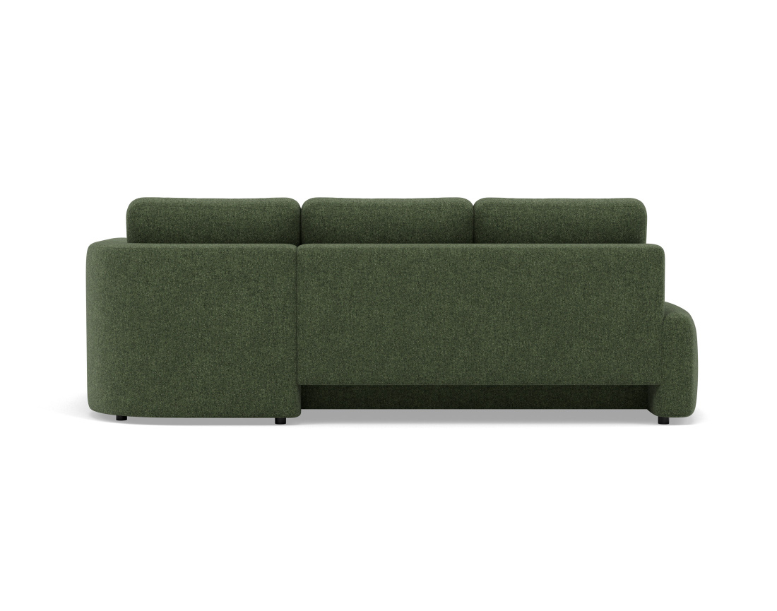 Canapé d'angle droit 4 places convertible avec coffre en tissu texturé Mahina Canapé d'angle droit 4 places convertible avec coffre en tissu texturé Mahina