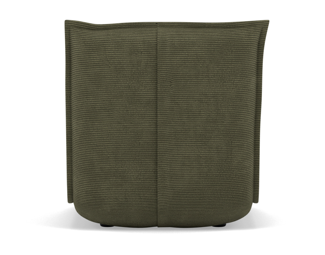 Banquette 1 place convertible clic-clac en velours côtelé Candice