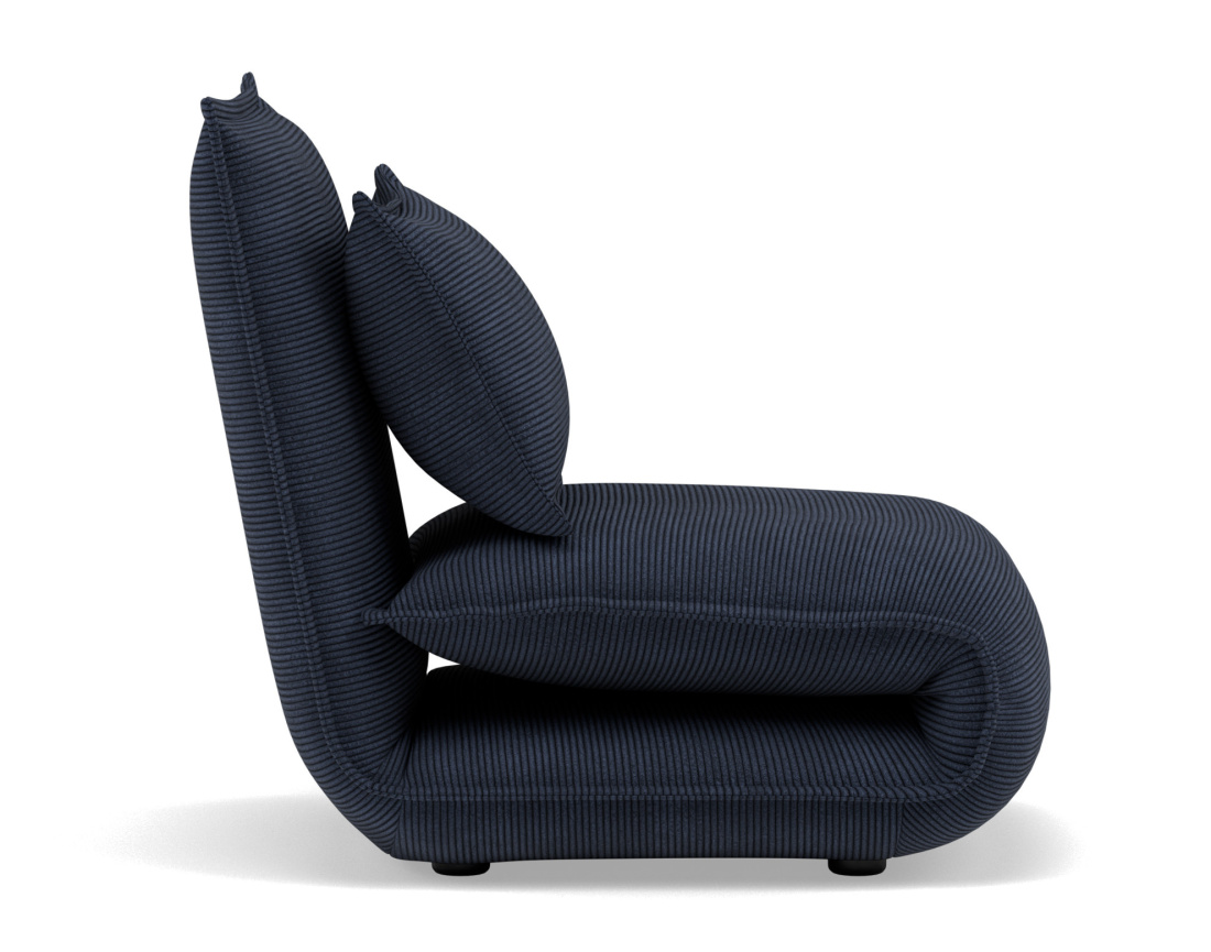 Banquette 1 place convertible clic-clac en velours côtelé Candice