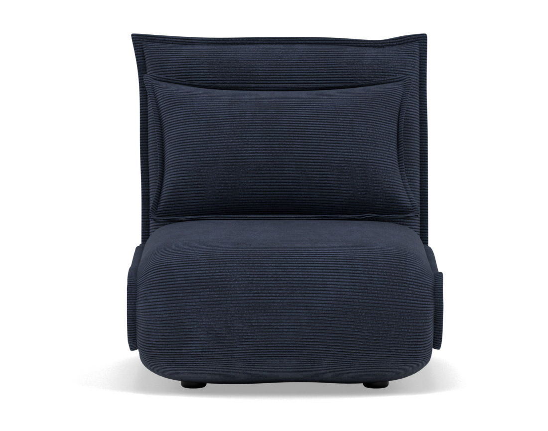 Banquette 1 place convertible clic-clac en velours côtelé Candice