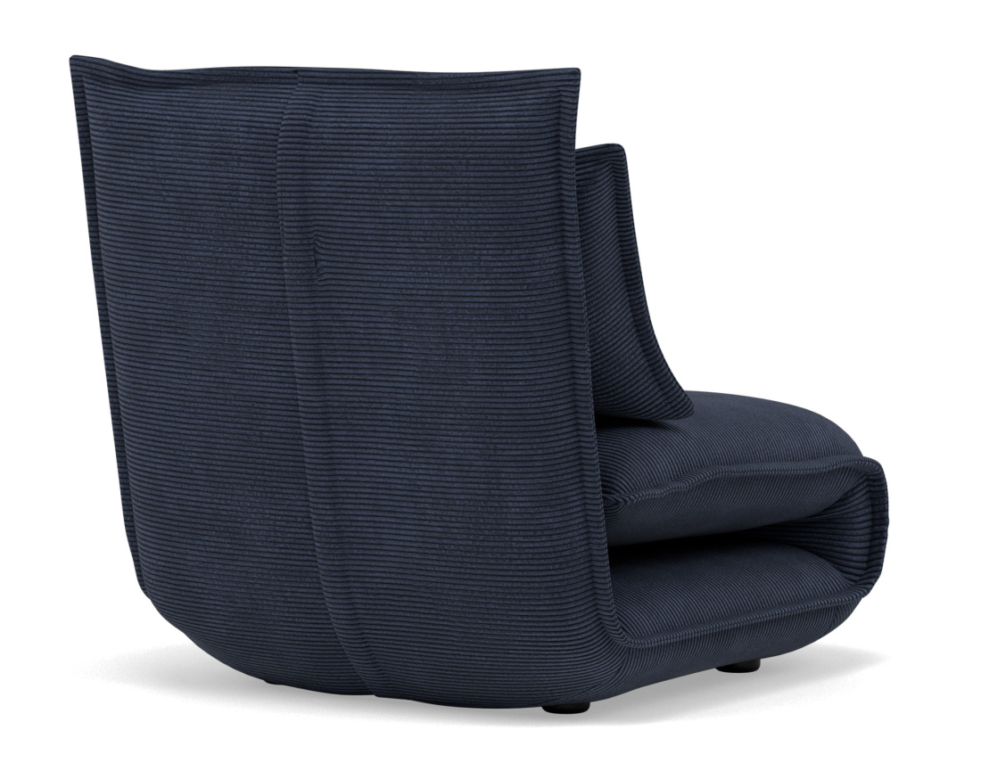 Banquette 1 place convertible clic-clac en velours côtelé Candice