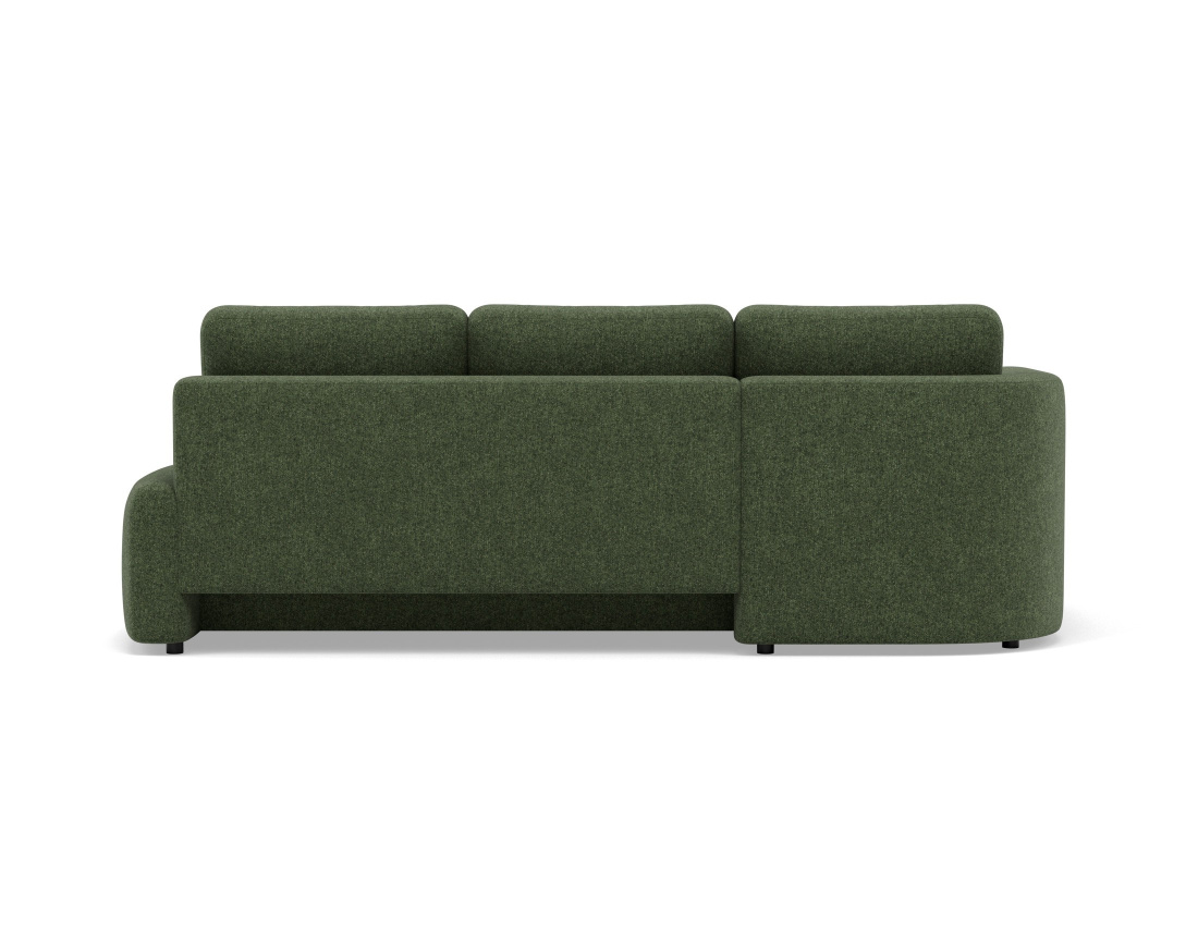 Canapé d'angle gauche 4 places convertible avec coffre en tissu texturé Mahina Canapé d'angle gauche 4 places convertible avec coffre en tissu texturé Mahina
