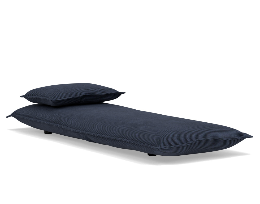 Banquette 1 place convertible clic-clac en velours côtelé Candice