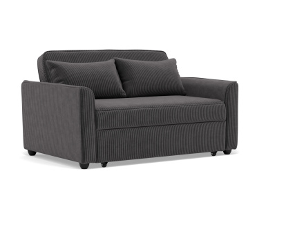 Canapé droit 2 places convertible en velours côtelé Ernest