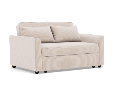 Canapé droit 2 places convertible en velours côtelé Ernest