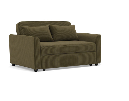 Canapé droit 2 places convertible en velours côtelé Ernest