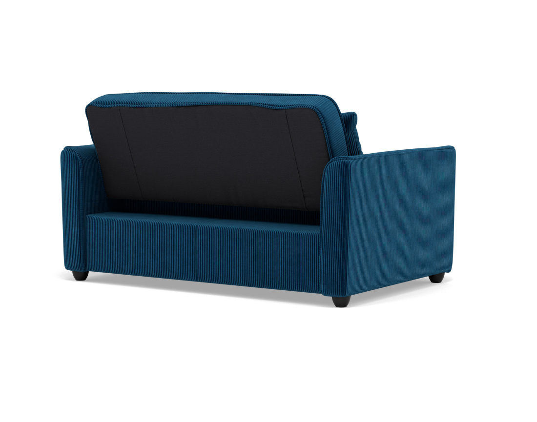 Canapé droit 2 places convertible en velours côtelé Ernest