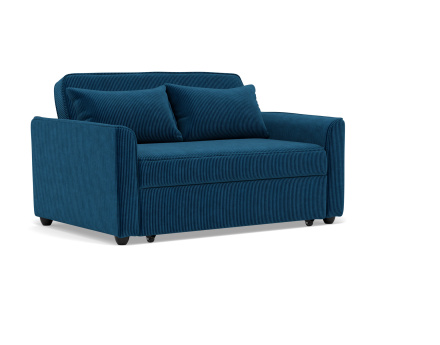 Canapé droit 2 places convertible en velours côtelé Ernest