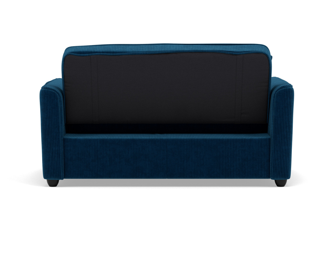 Canapé droit 2 places convertible en velours côtelé Ernest