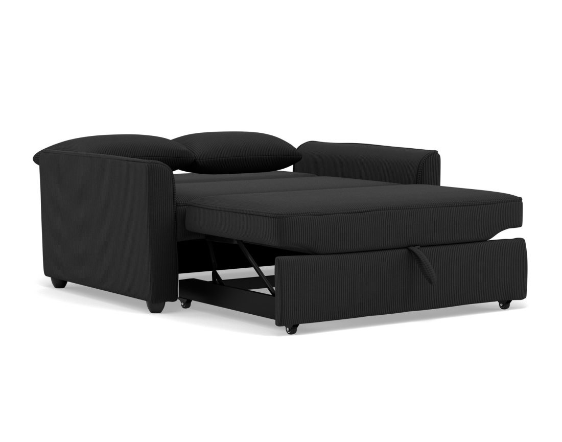 Canapé droit 2 places convertible en velours côtelé Ernest Canapé droit 2 places convertible en velours côtelé Ernest