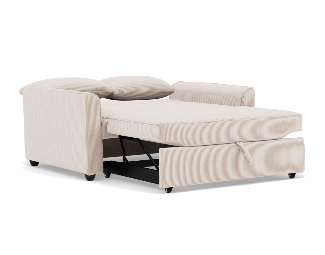 Canapé droit 2 places convertible en velours côtelé Ernest Canapé droit 2 places convertible en velours côtelé Ernest