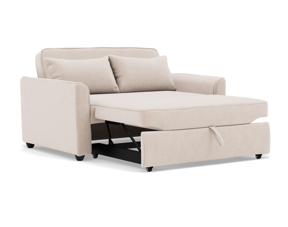 Canapé droit 2 places convertible en velours côtelé Ernest Canapé droit 2 places convertible en velours côtelé Ernest