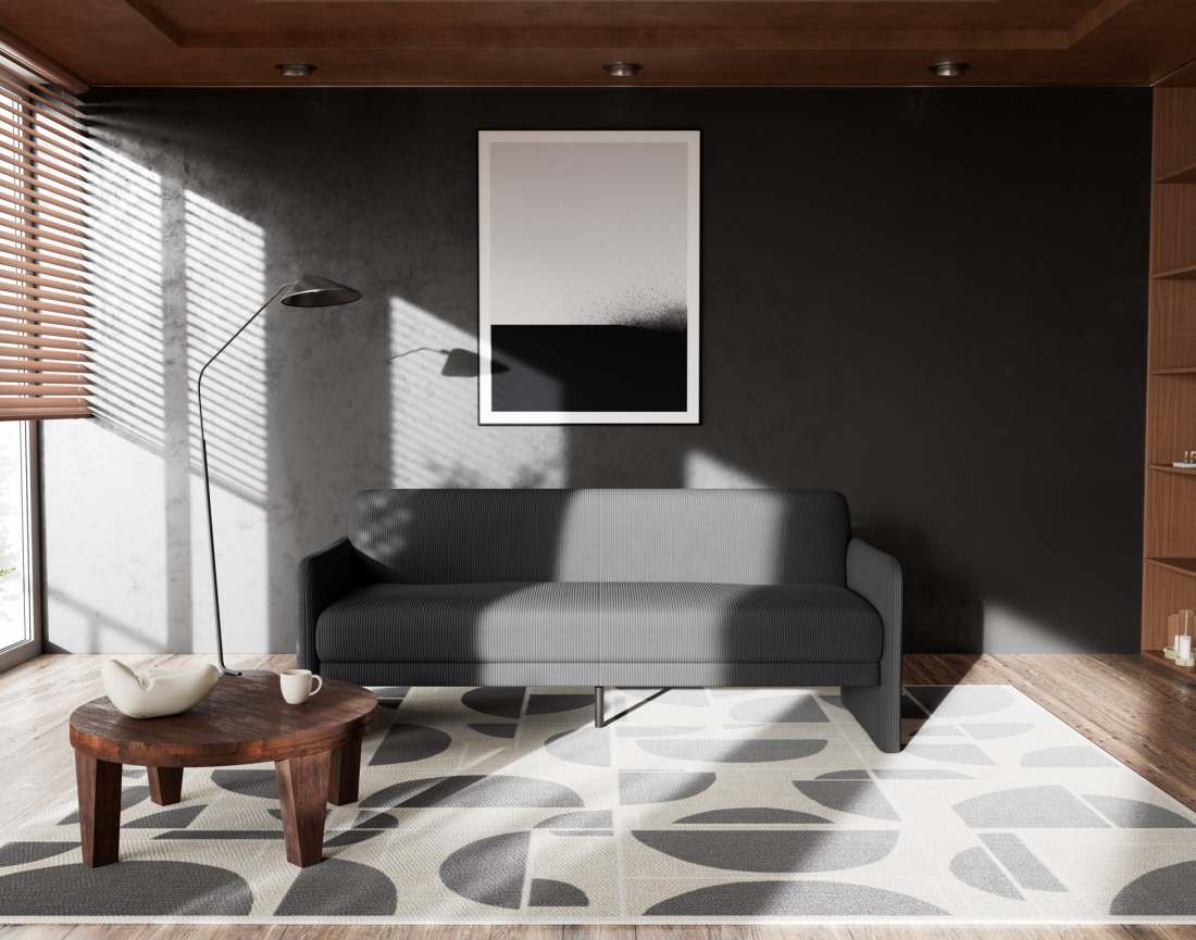 Canapé convertible clic-clac 3 places en velours côtelé Mathis Canapé convertible clic-clac 3 places en velours côtelé Mathis