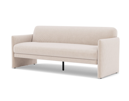 Canapé convertible clic-clac 3 places en velours côtelé Mathis