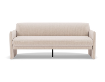 Canapé convertible clic-clac 3 places en velours côtelé Mathis