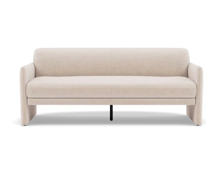 Canapé convertible clic-clac 3 places en velours côtelé Mathis