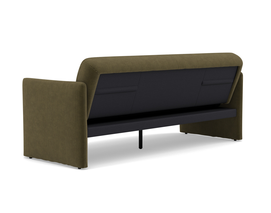 Canapé convertible clic-clac 3 places en velours côtelé Mathis