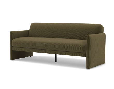 Canapé convertible clic-clac 3 places en velours côtelé Mathis