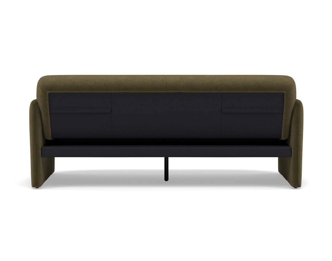 Canapé convertible clic-clac 3 places en velours côtelé Mathis