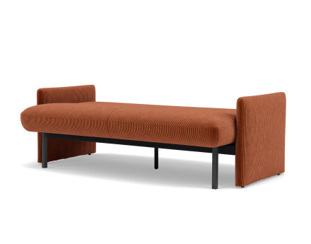 Canapé convertible clic-clac 3 places en velours côtelé Mathis