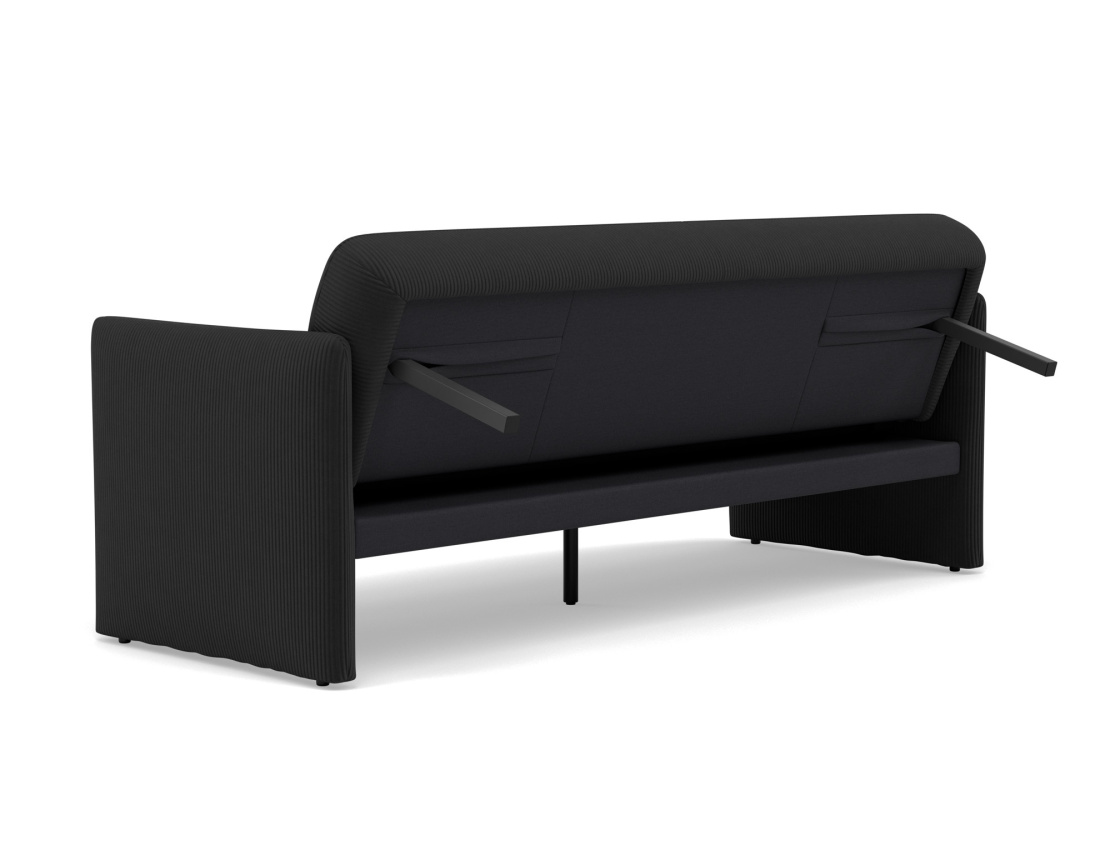 Canapé convertible clic-clac 3 places en velours côtelé Mathis Canapé convertible clic-clac 3 places en velours côtelé Mathis