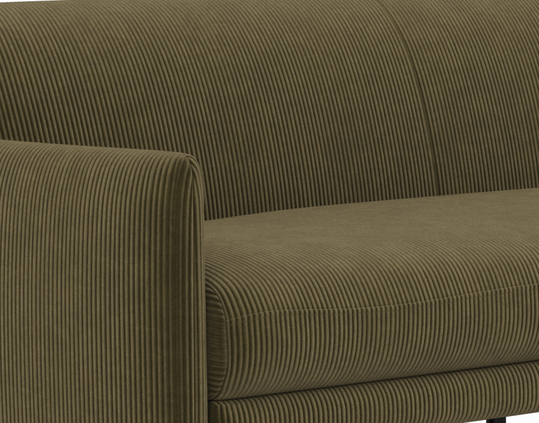 Canapé convertible clic-clac 3 places en velours côtelé Mathis